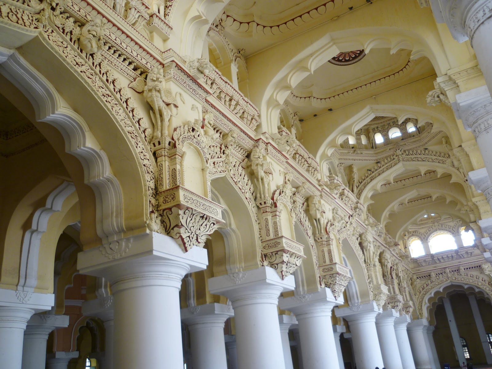 The interiors of Thirumalai Naickar Mahal