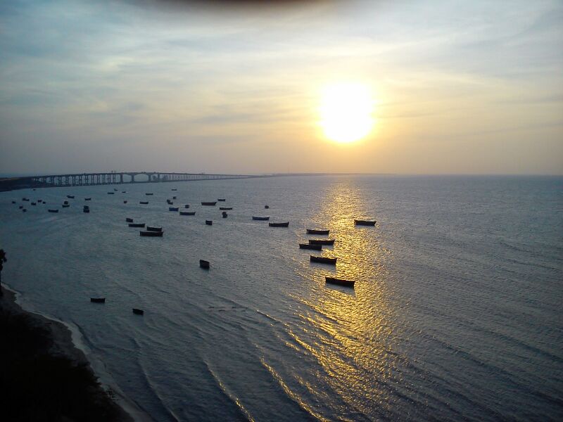 The sunset from the fishermen's cove