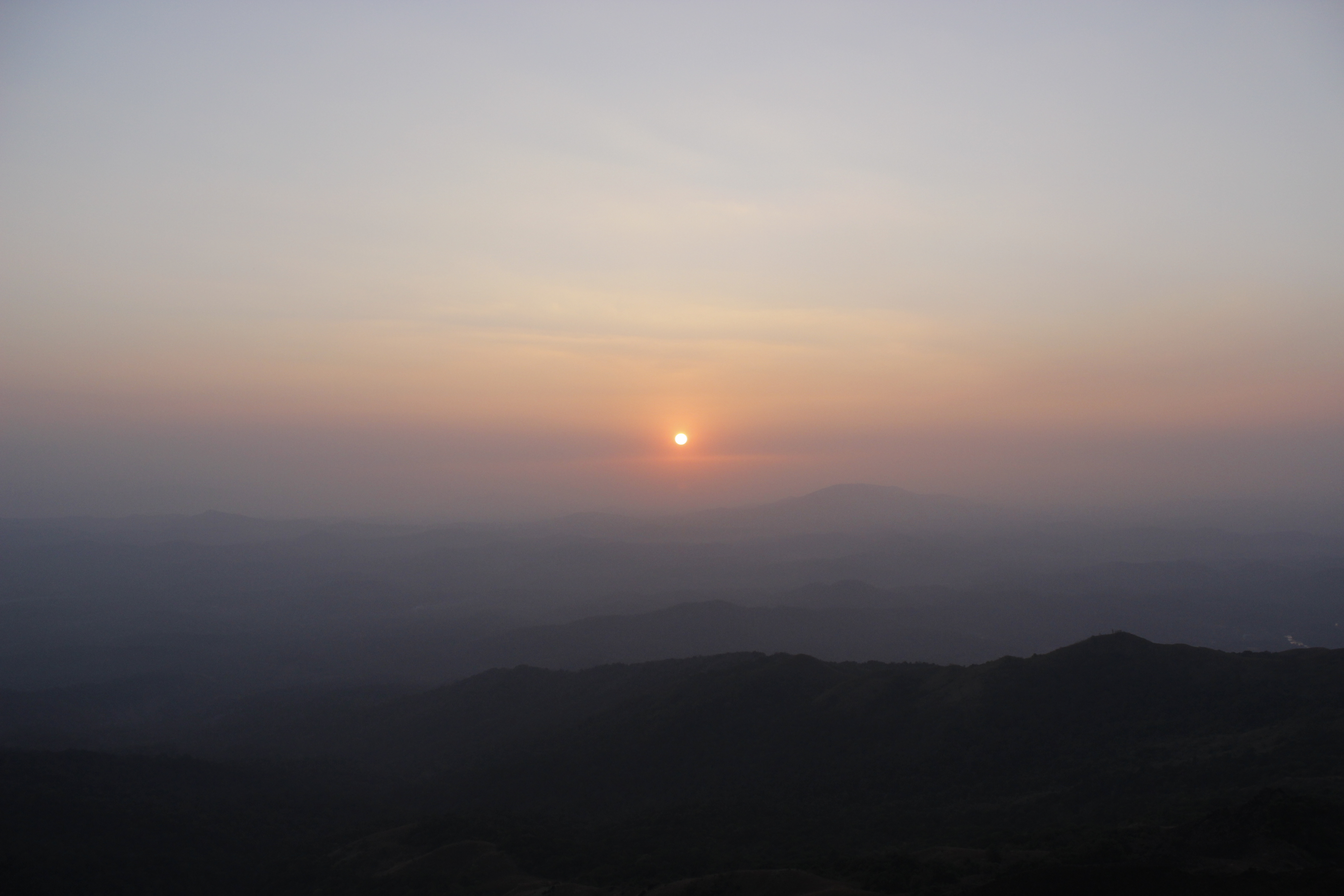 The sunset from our tent