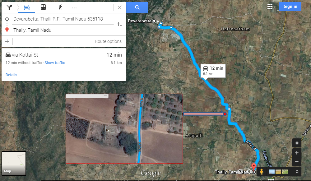 The forgotten Chola temple- Google maps