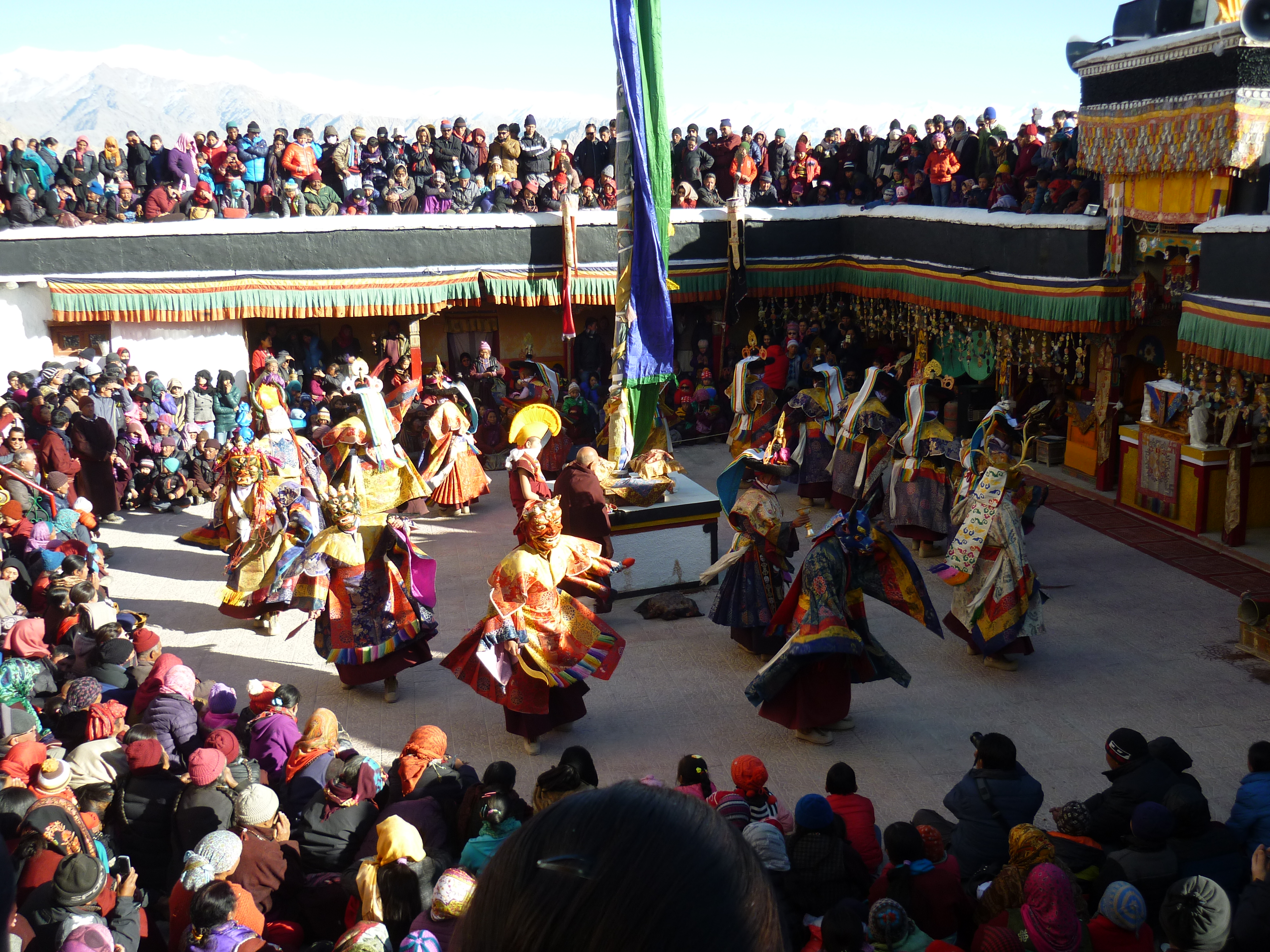 Mask dance at the Gustor festival - the annual fair at the Spituk monastary