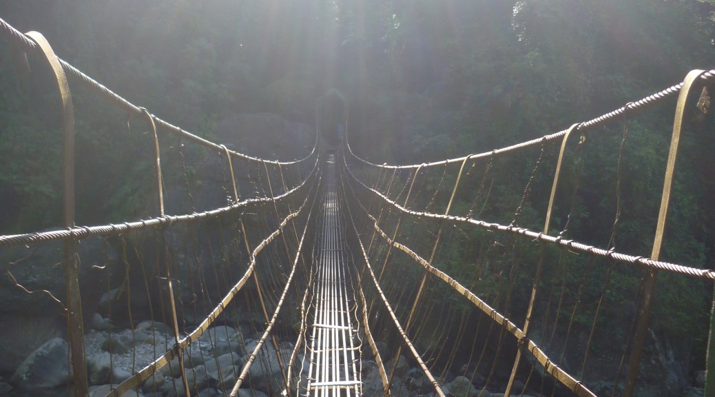 A bridge near Rainbow falls, Meghalaya