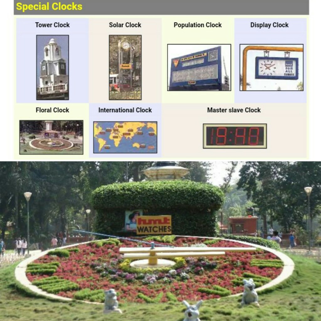 The seven signature clocks of HMT