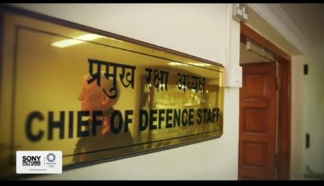 The Reflection of General Bipin Rawat, caught in his office