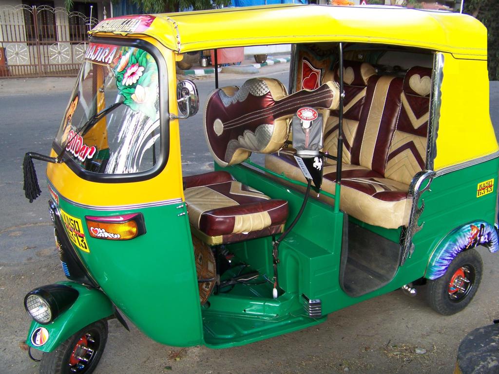 A decked-up autorickshaw near Sadashivanagar