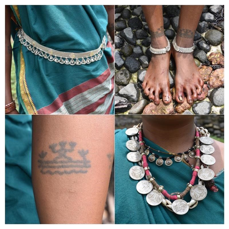 Traditional jewelry of Baiga tribes in Pendra, Chattisgarh.