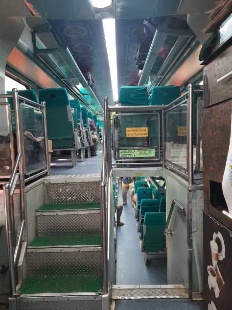 Inside Double decker train