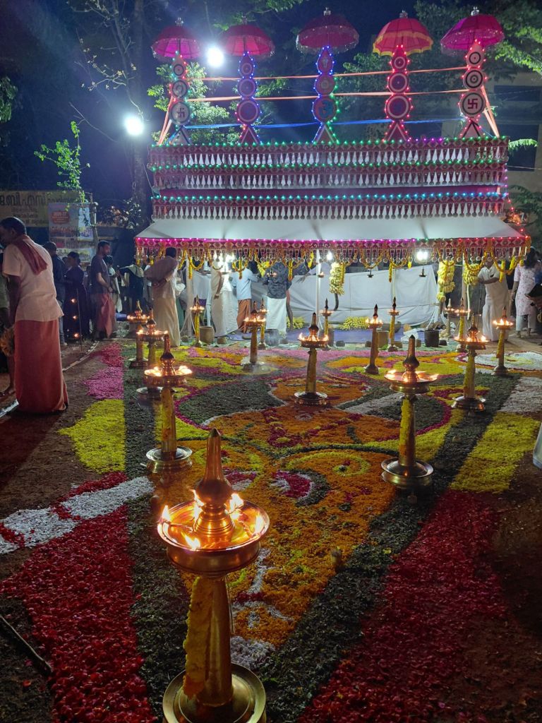 The pookalam at Padinalam ground, Cheriyanad