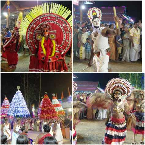 Various Folk artists at Puthukulangara Devi Padayani festival, Othera